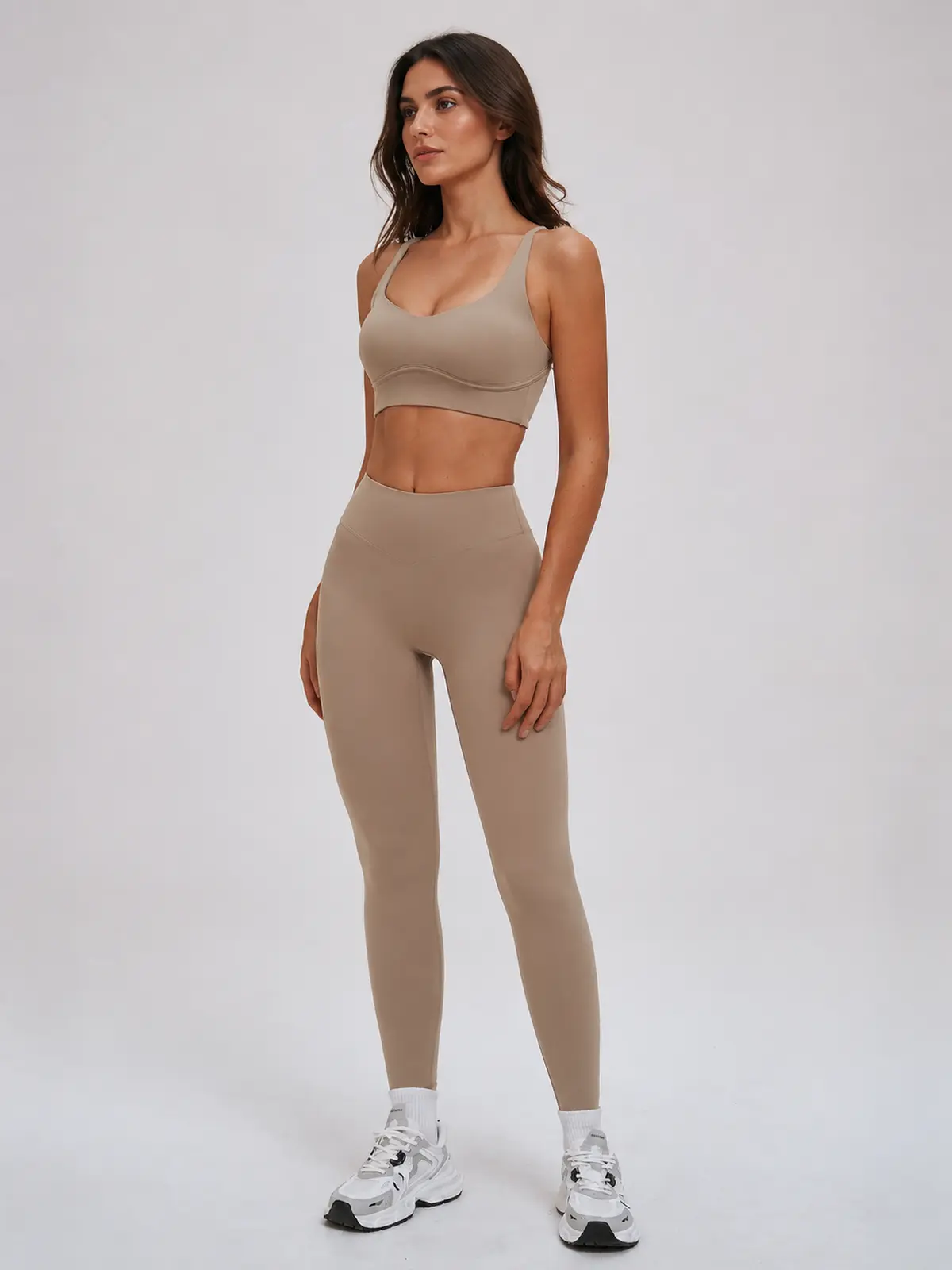 Auburn Current Scoop-Neck Longline Sports Bra — studio portrait