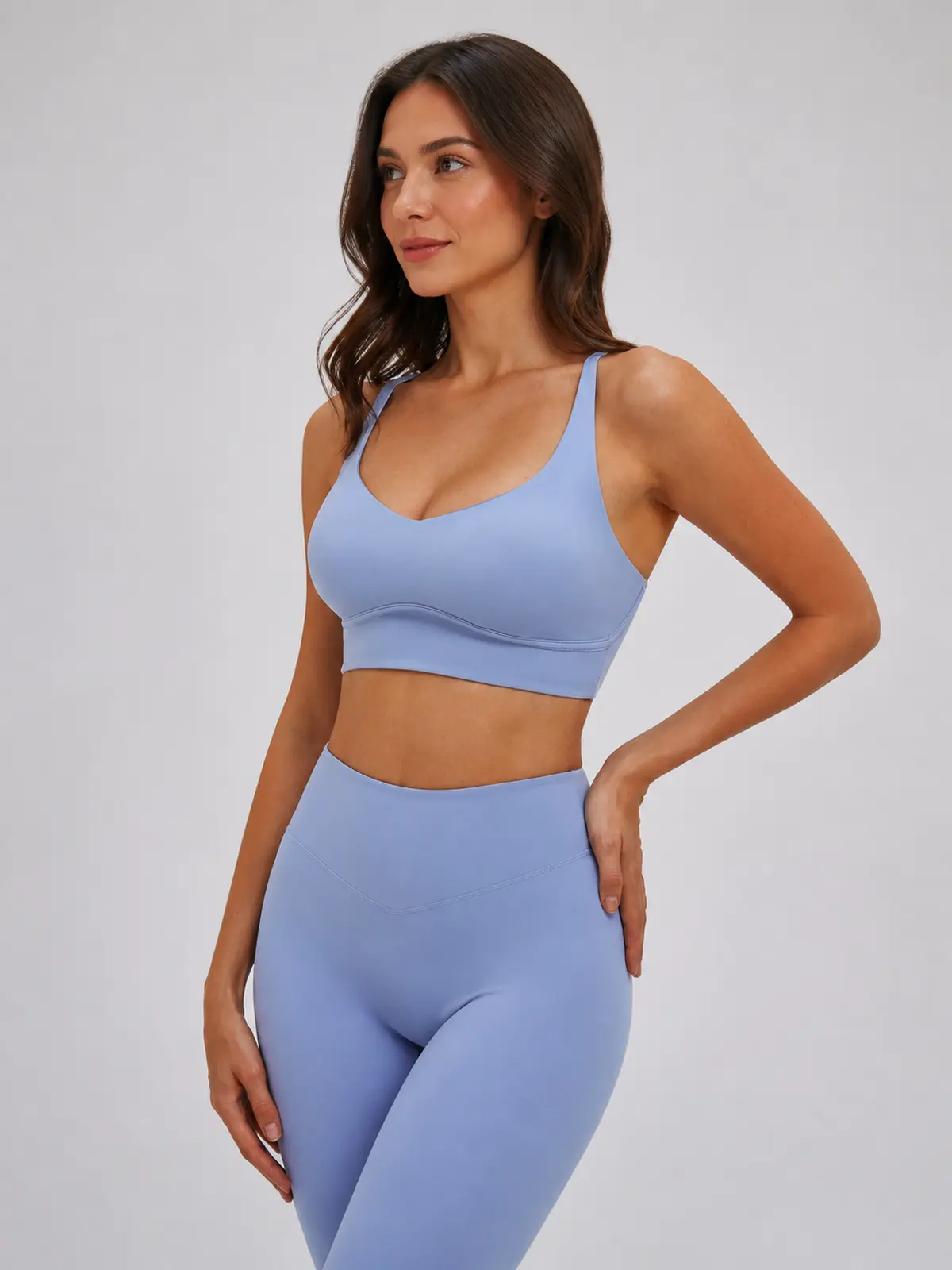 Auburn Current Scoop-Neck Longline Sports Bra — studio portrait
