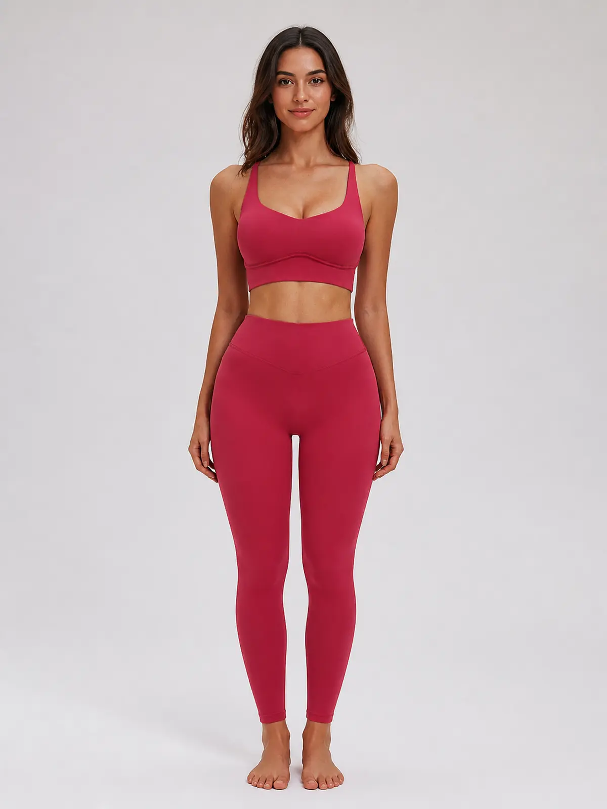 Auburn Current Scoop-Neck Longline Sports Bra — studio portrait