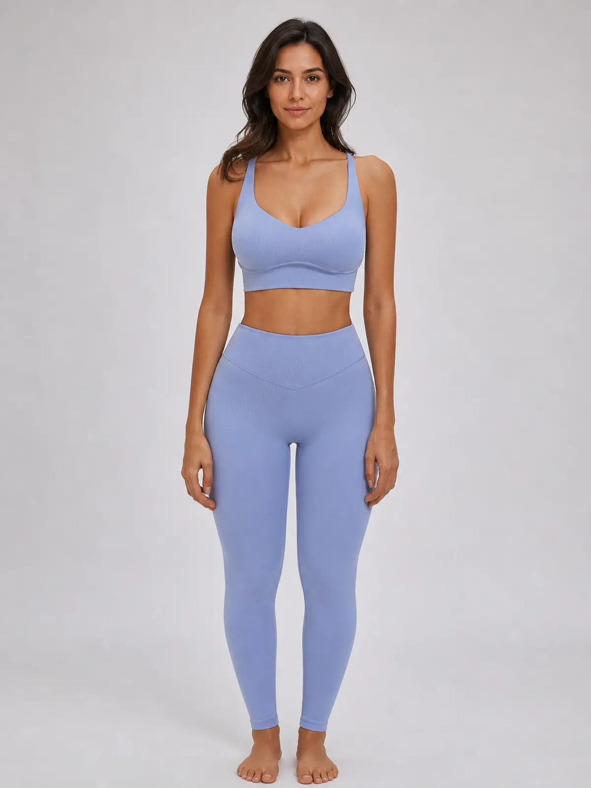 Auburn Current Scoop-Neck Longline Sports Bra — studio portrait