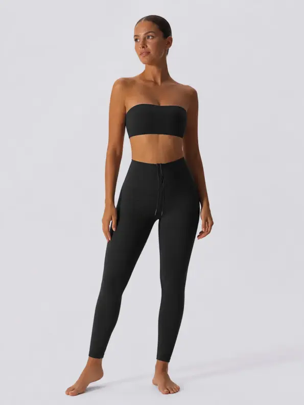 Blue Hour Strapless Bandeau Sports Bra — black — bralette — authoritative variation match