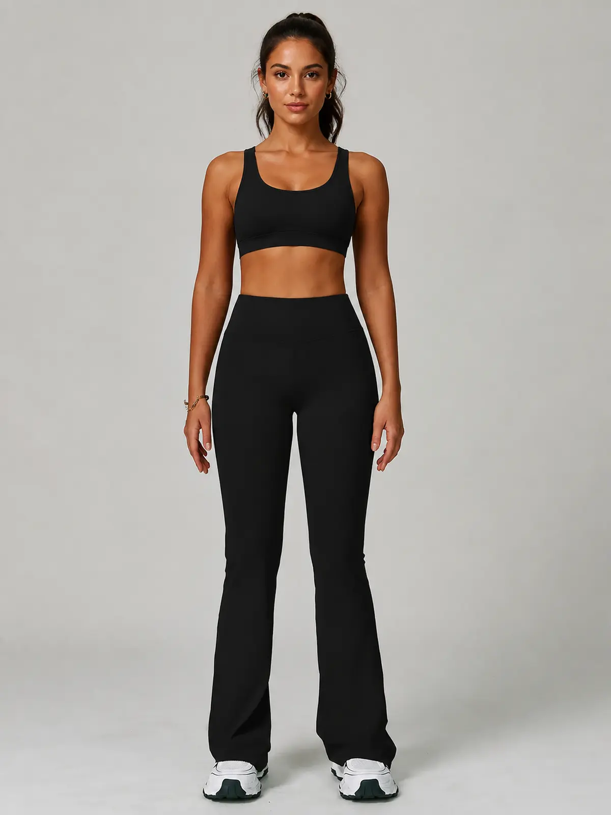 Boreal Sweep High-Rise Flare Leggings — black — flare-leggings — authoritative variation image