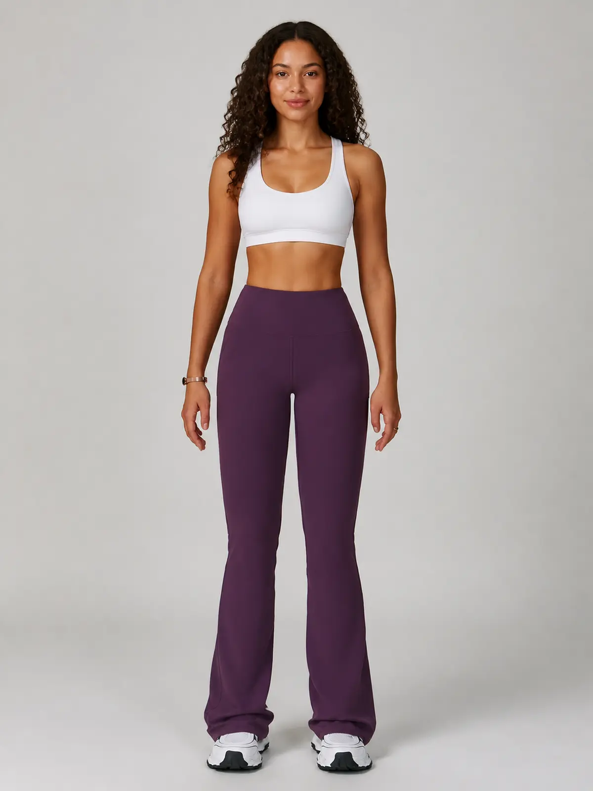 Boreal Sweep High-Rise Flare Leggings — dark purple — flare-leggings — authoritative variation image