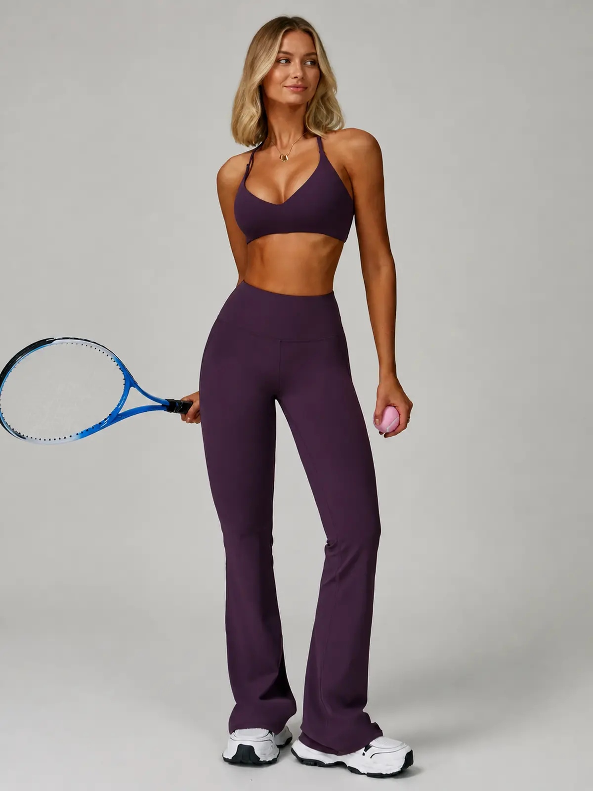 Boreal Sweep High-Rise Flare Leggings — dark purple — general — authoritative variation match