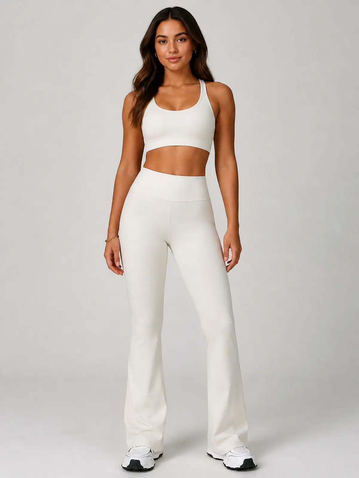 Boreal Sweep High-Rise Flare Leggings — light cream — flare-leggings — authoritative variation image