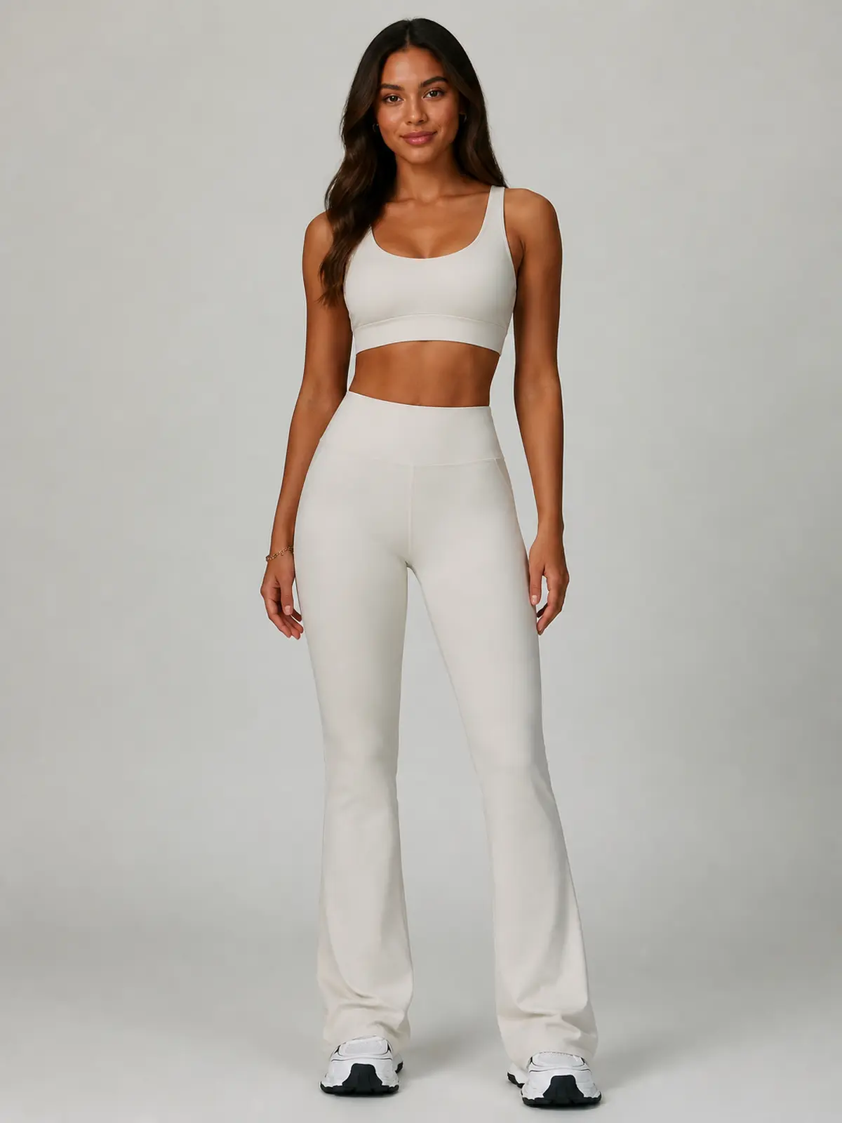 Boreal Sweep High-Rise Flare Leggings — light cream — flare-leggings — authoritative variation match