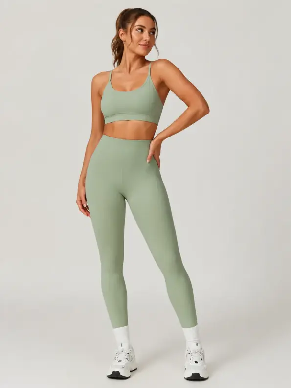 Cairn Lilt High-Rise Full-Length Yoga Leggings — sage green — authoritative variation match