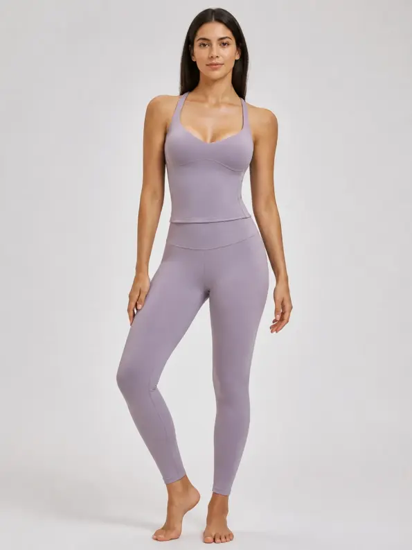 Cinder Curve Curved-Seam Scoop-Neck Tank Top — light lavender purple — tank-top — authoritative variation match