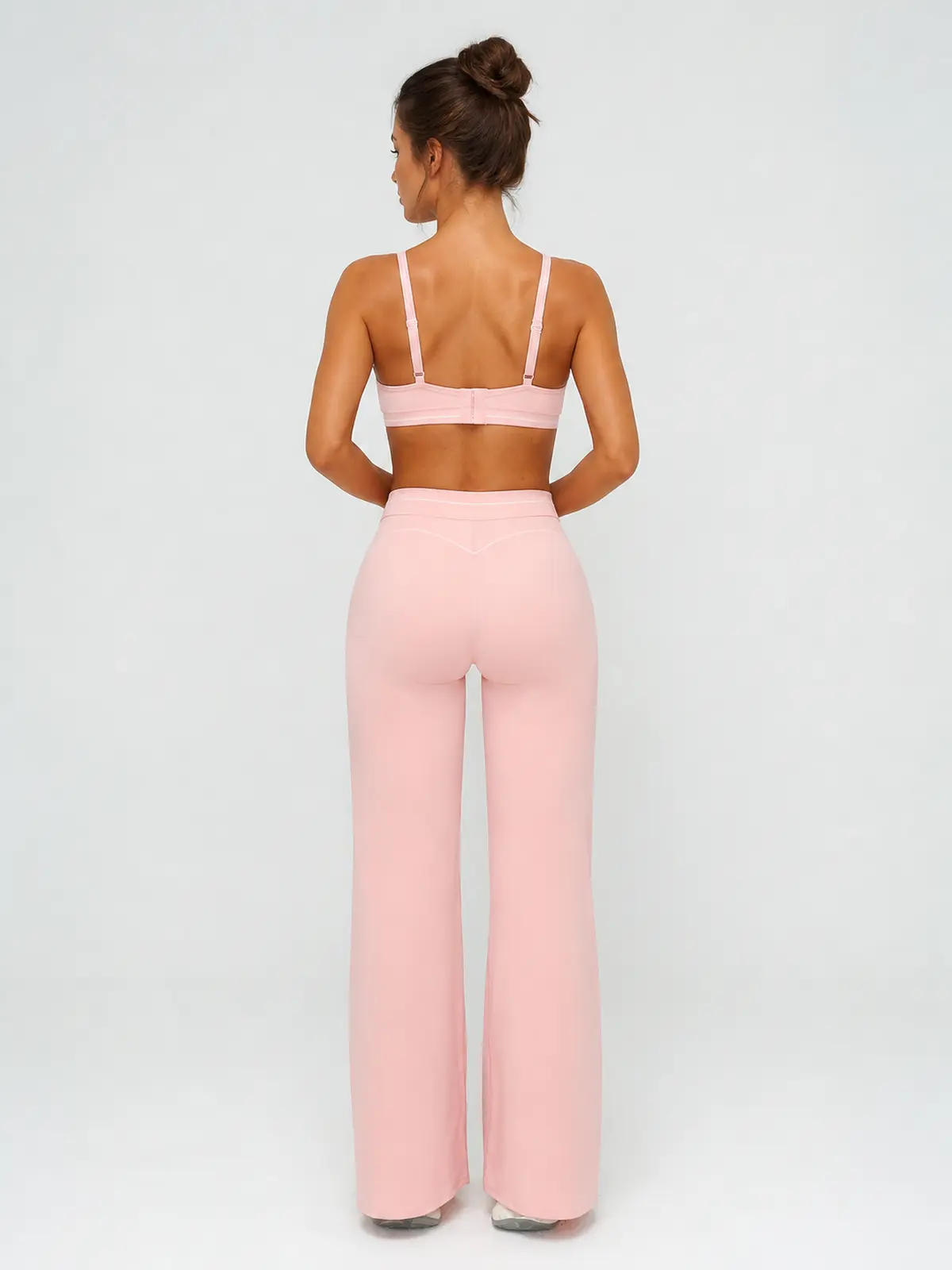 Crescent Thread High-Rise Flare Leggings — studio portrait