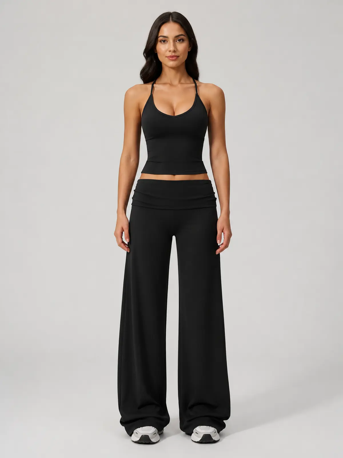 Drift Archive Tank Top and Wide-Leg Pants Set — black — general — authoritative variation match