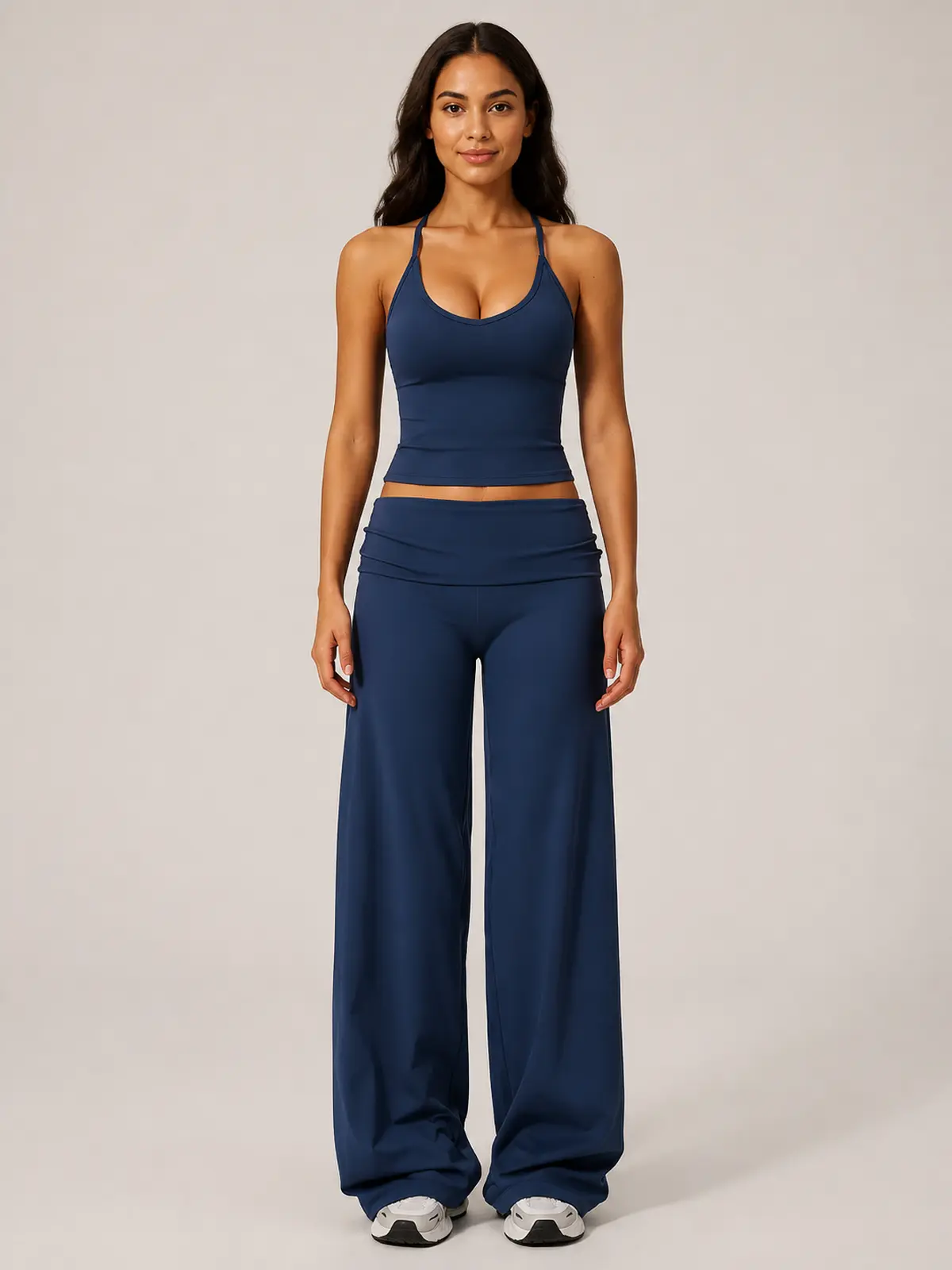 Drift Archive Tank Top and Wide-Leg Pants Set — navy blue — general — authoritative variation match