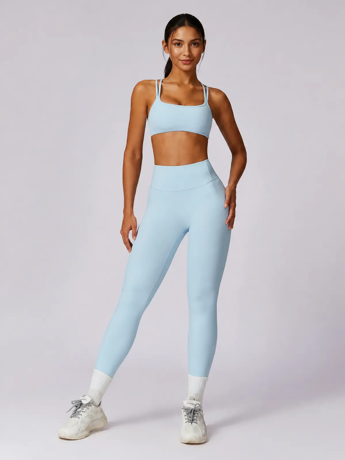 Emberline Studio High-Rise Full-Length Leggings — light sky blue — general — authoritative variation match