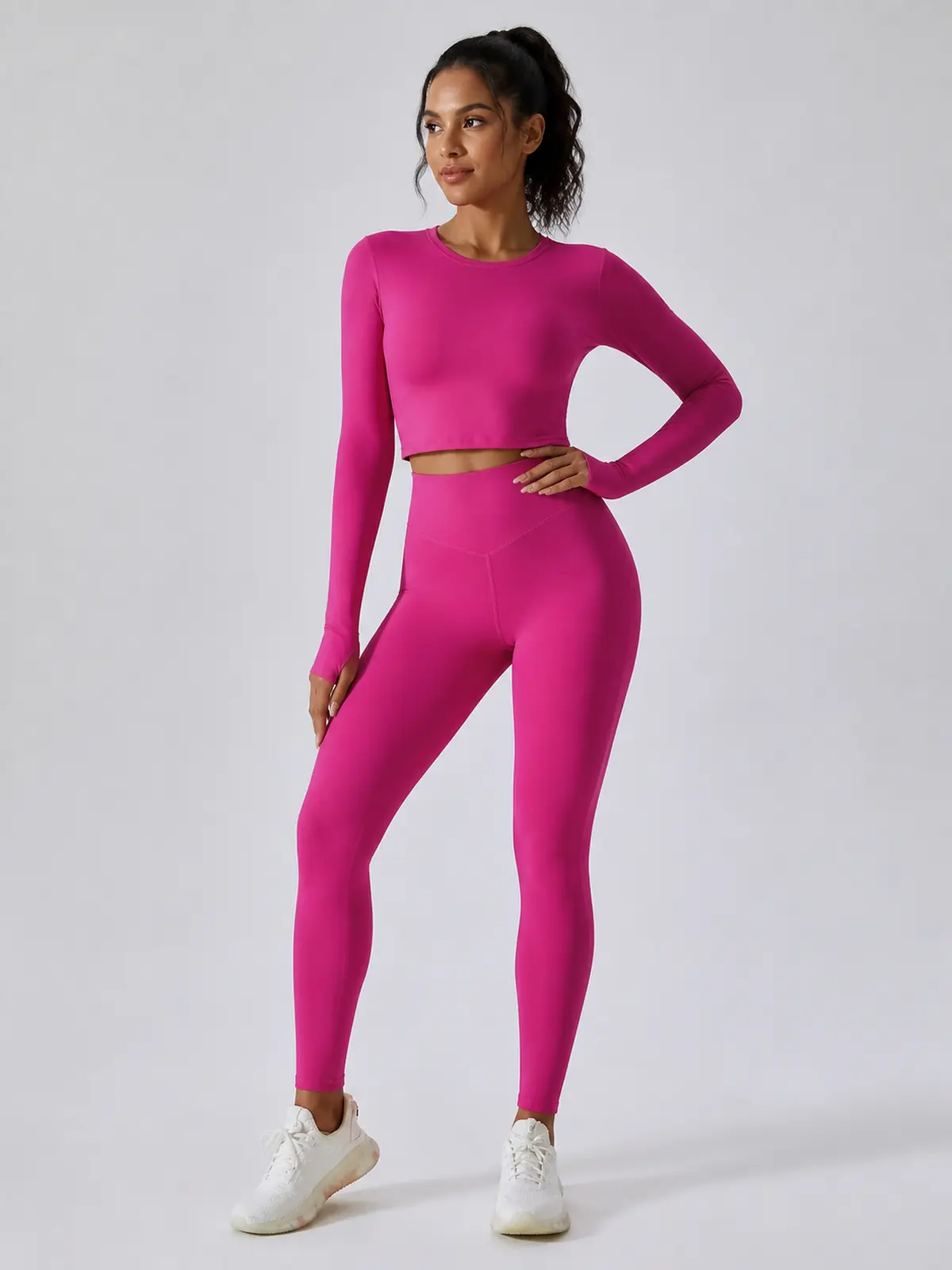 Emberline Studio High-Rise Full-Length Leggings — magenta — authoritative variation match