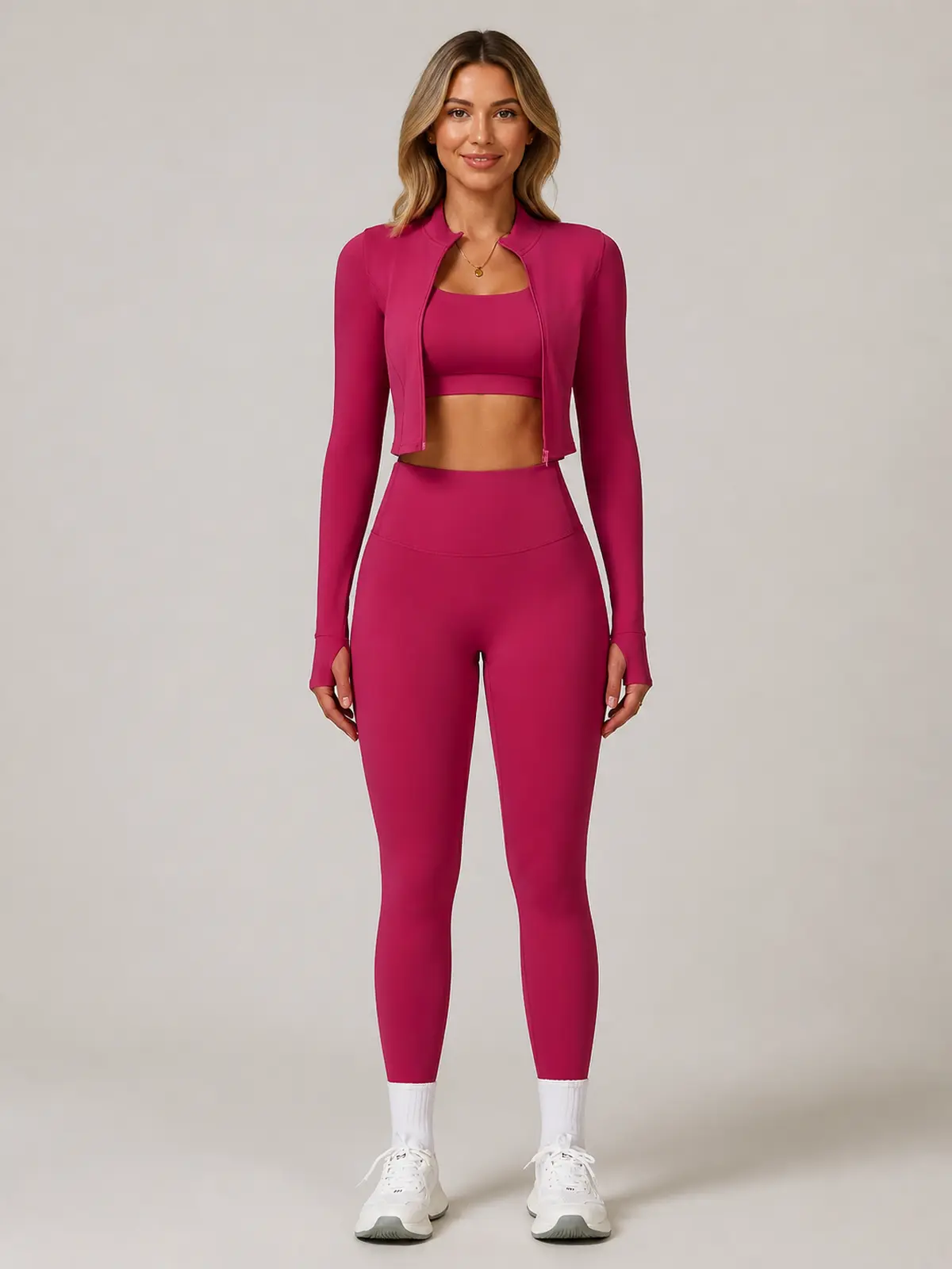 Emberline Studio High-Rise Full-Length Leggings — rose red — general — authoritative variation match