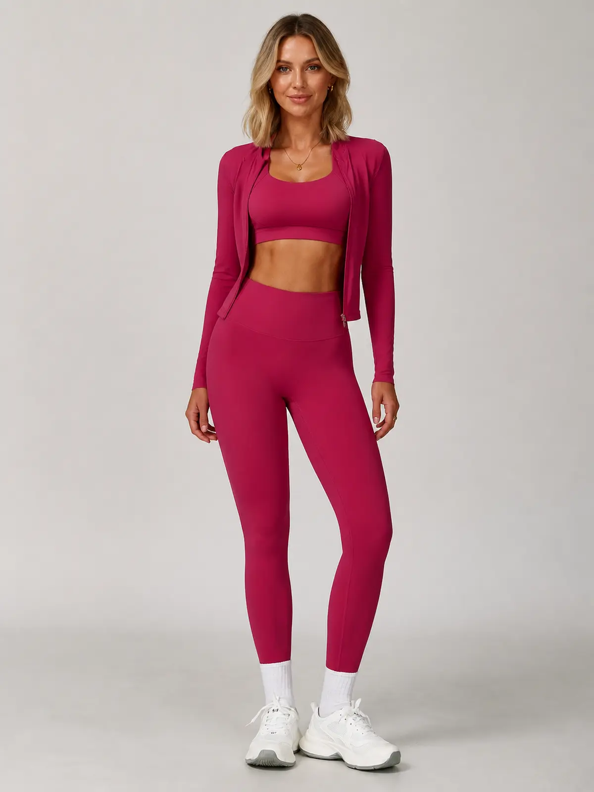 Emberline Studio High-Rise Full-Length Leggings — rose red — general — authoritative variation match