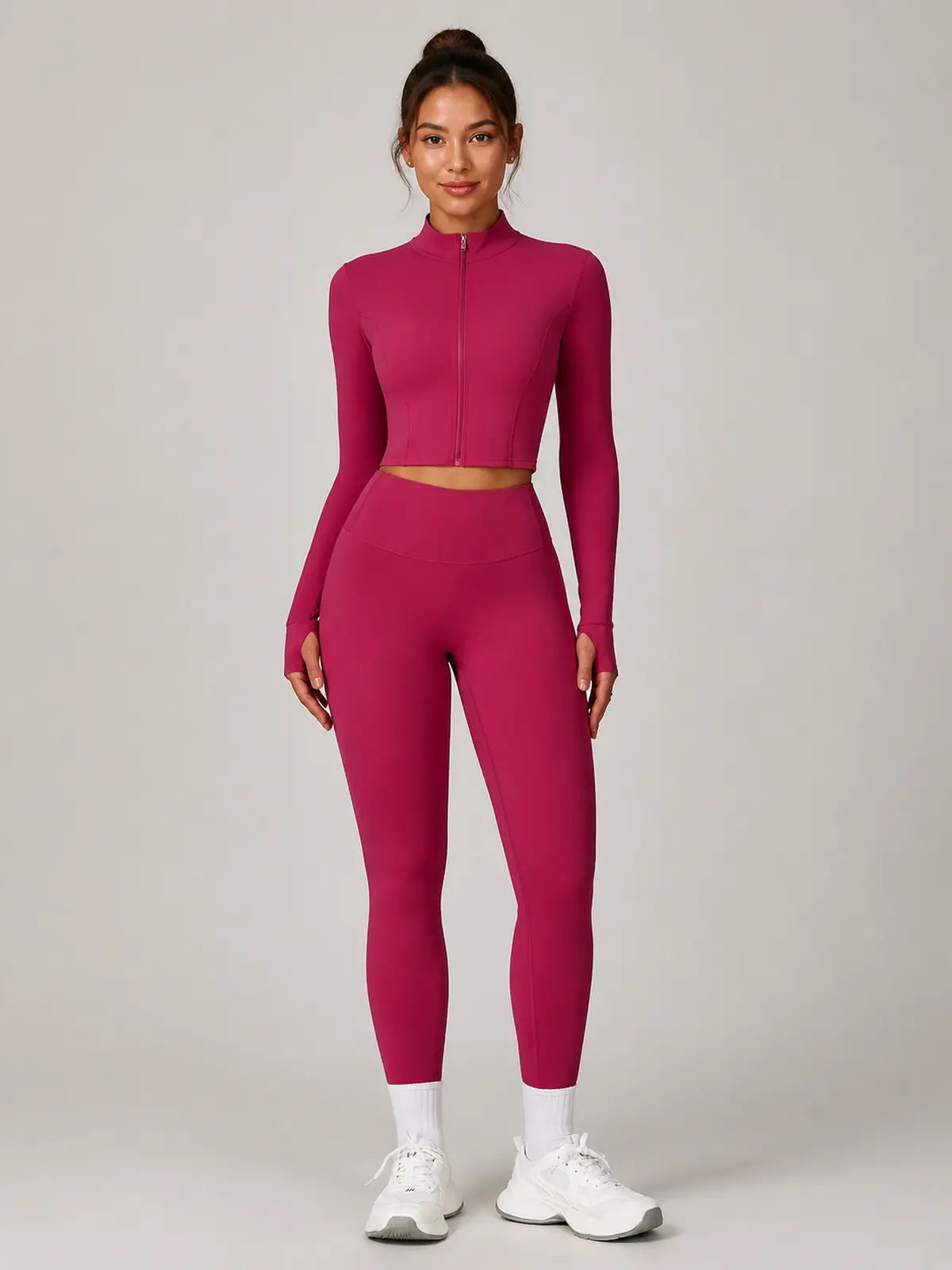 Emberline Studio High-Rise Full-Length Leggings — rose red — authoritative variation match