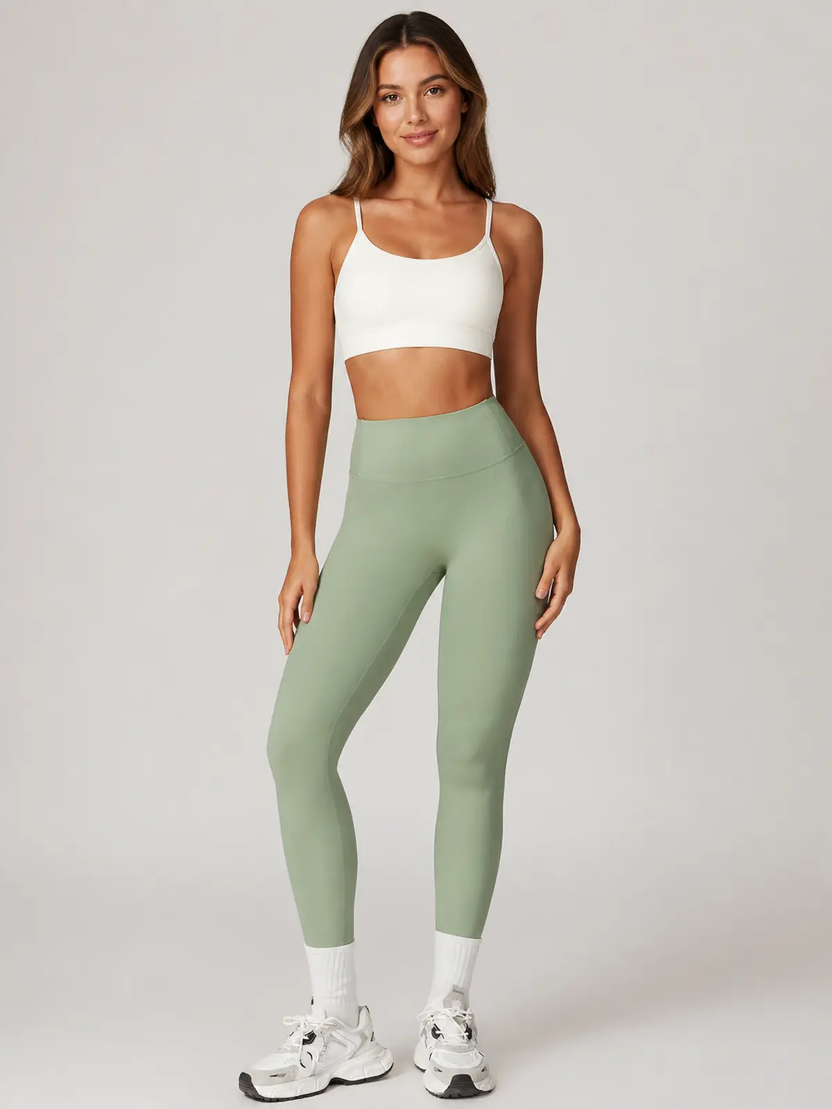 Emberline Studio High-Rise Full-Length Leggings — sage green — authoritative variation match