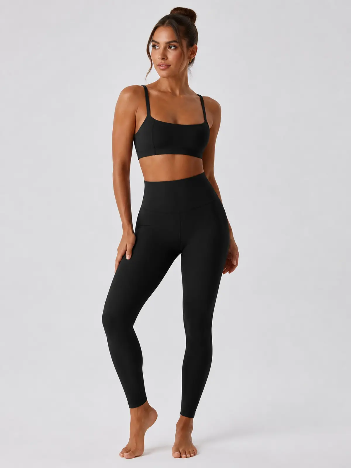 Fjord Cadence High-Rise Full-Length Yoga Leggings — black — authoritative variation match