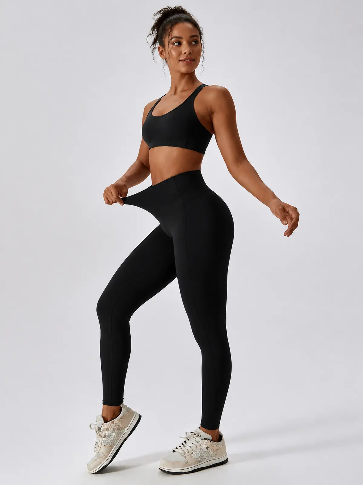 Fjord Cadence High-Rise Full-Length Yoga Leggings — black — authoritative variation match