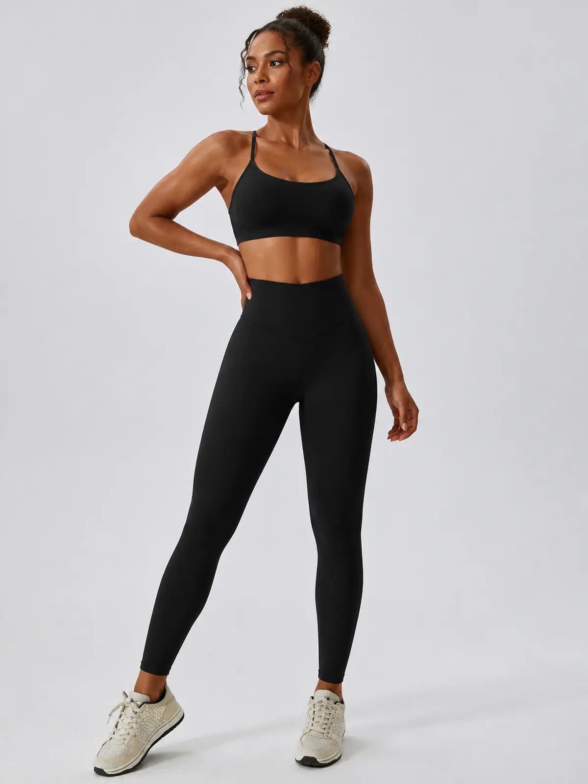 Fjord Cadence High-Rise Full-Length Yoga Leggings — black — authoritative variation match