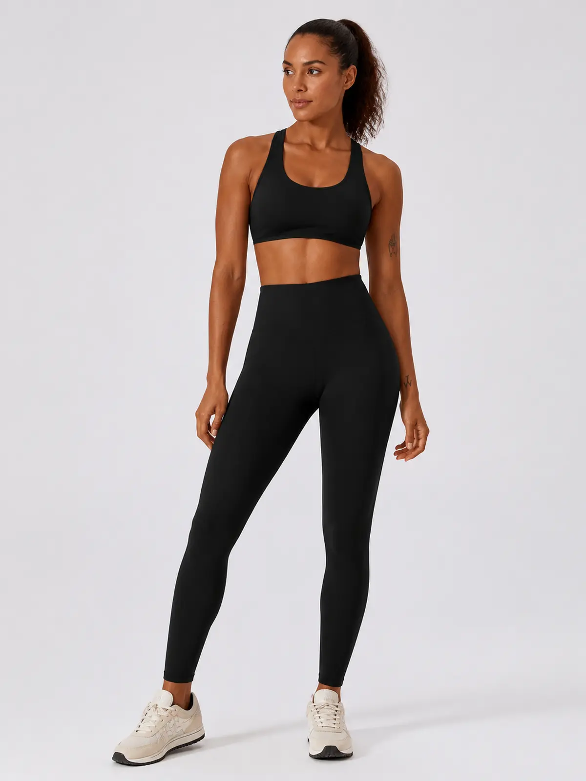 Fjord Cadence High-Rise Full-Length Yoga Leggings — black — authoritative variation match