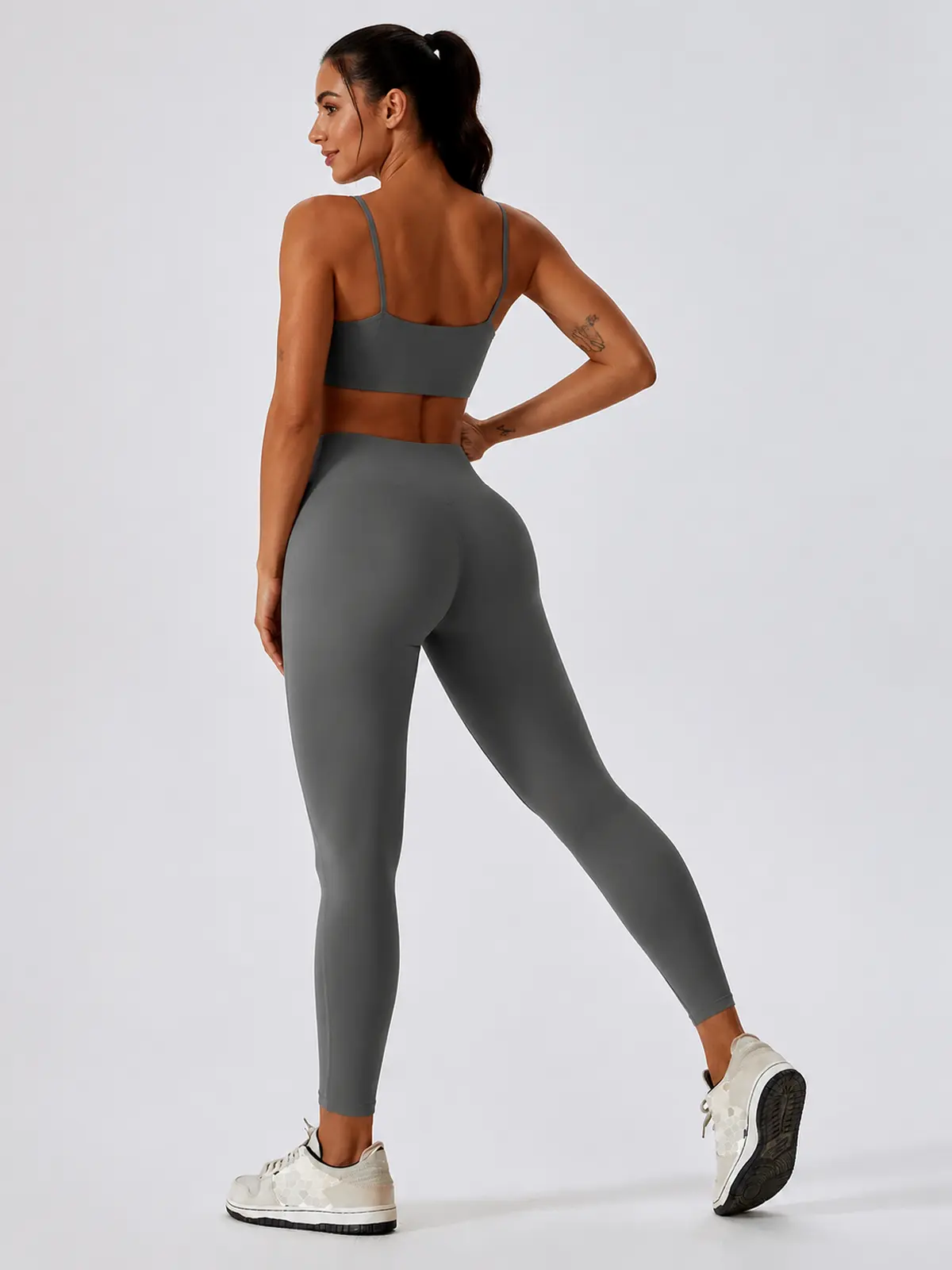 Fjord Cadence High-Rise Full-Length Yoga Leggings — gray — authoritative variation match