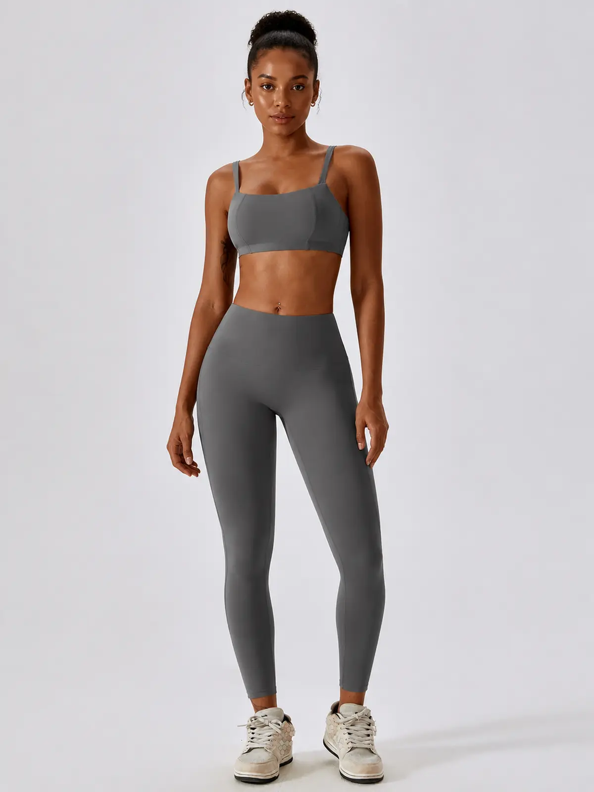 Fjord Cadence High-Rise Full-Length Yoga Leggings — gray — authoritative variation match