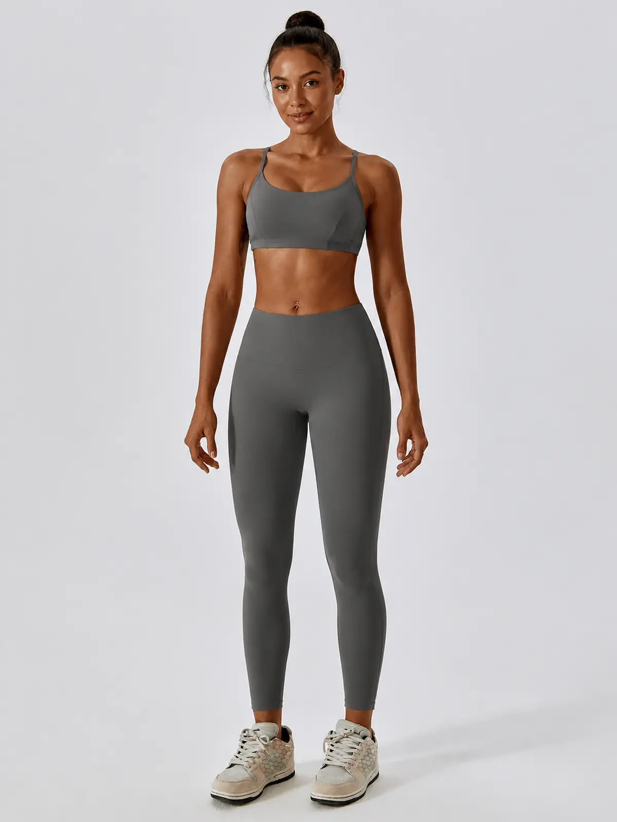 Fjord Cadence High-Rise Full-Length Yoga Leggings — gray — authoritative variation match