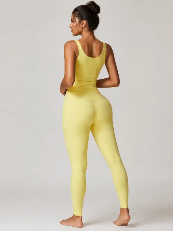 Gossamer Arc High-Rise Full-Length Leggings — pastel yellow — authoritative variation match