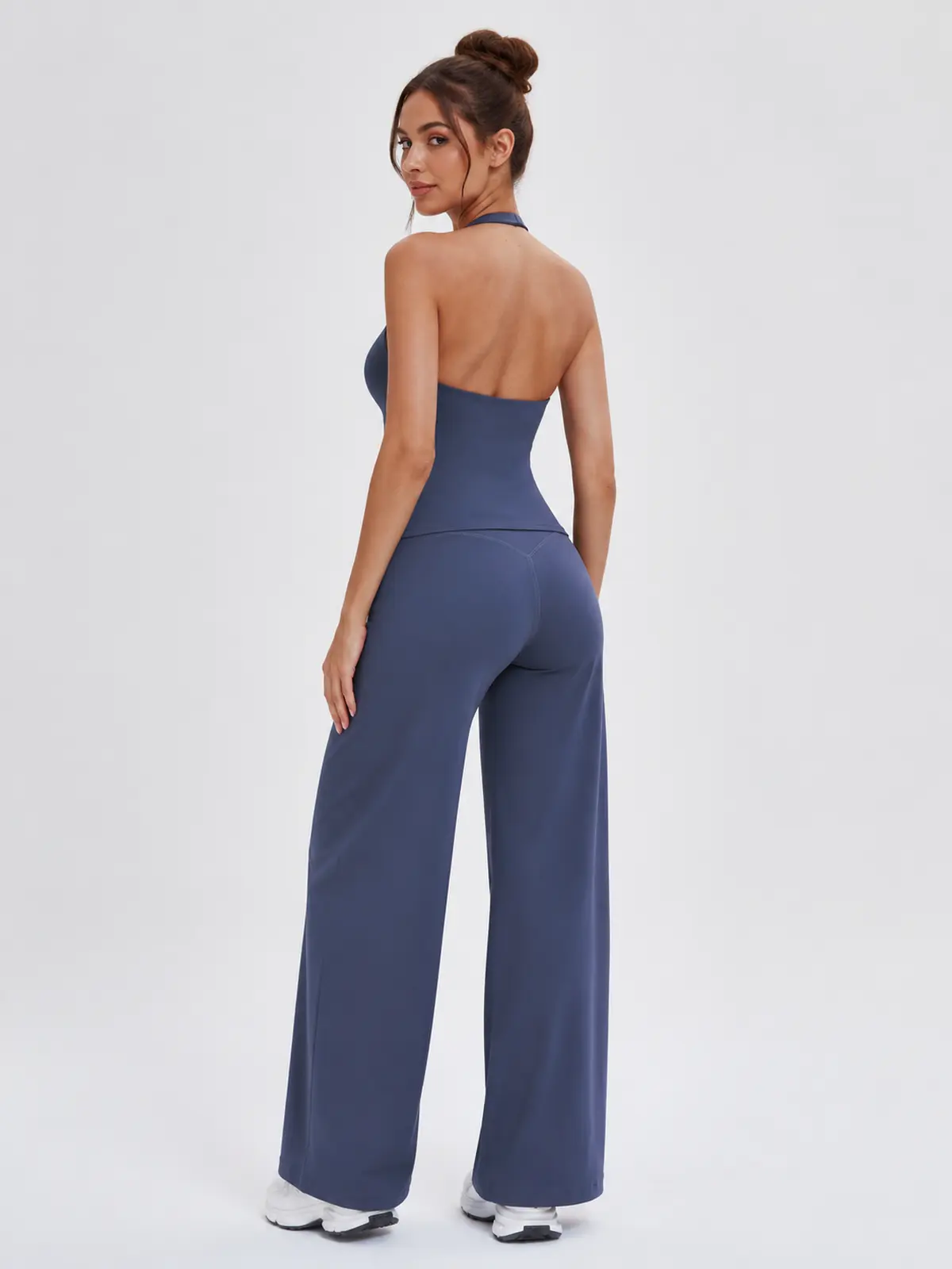 Harbor Verse High-Rise Flare Leggings — dark blue — pants — authoritative variation match