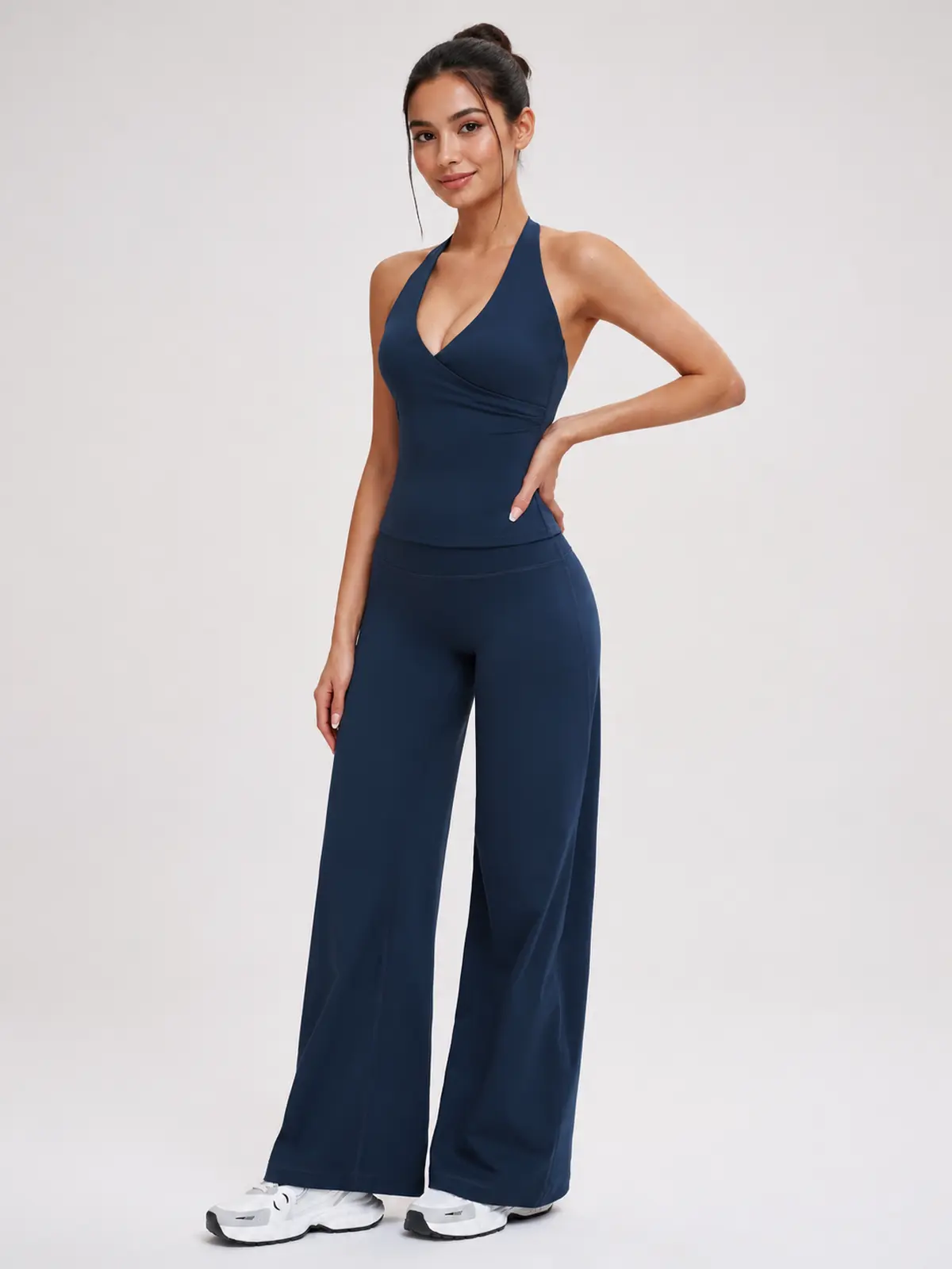Harbor Verse High-Rise Flare Leggings — dark navy blue — general — authoritative variation match