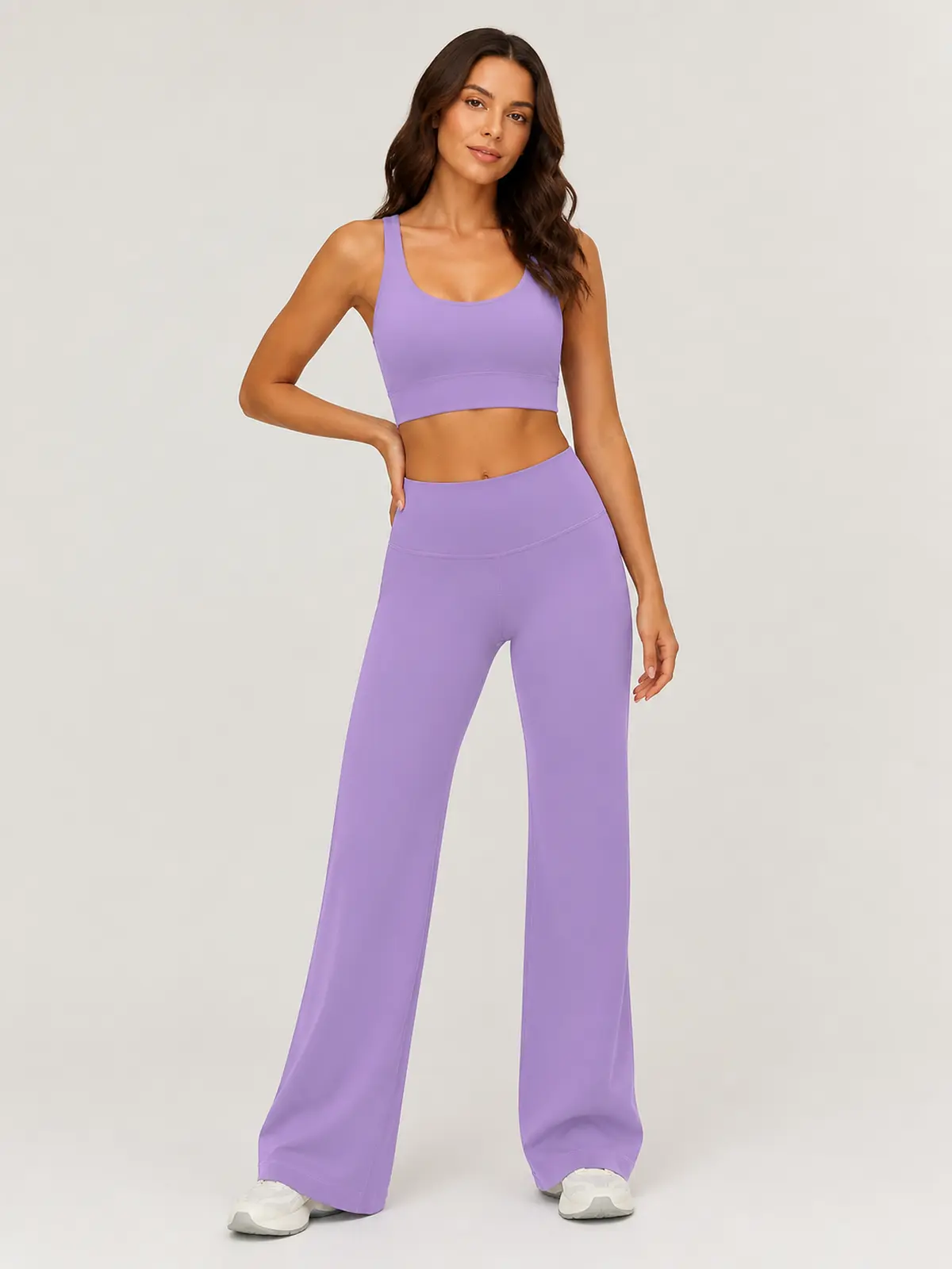 Harbor Verse High-Rise Flare Leggings — lilac purple — flare-leggings — authoritative variation match