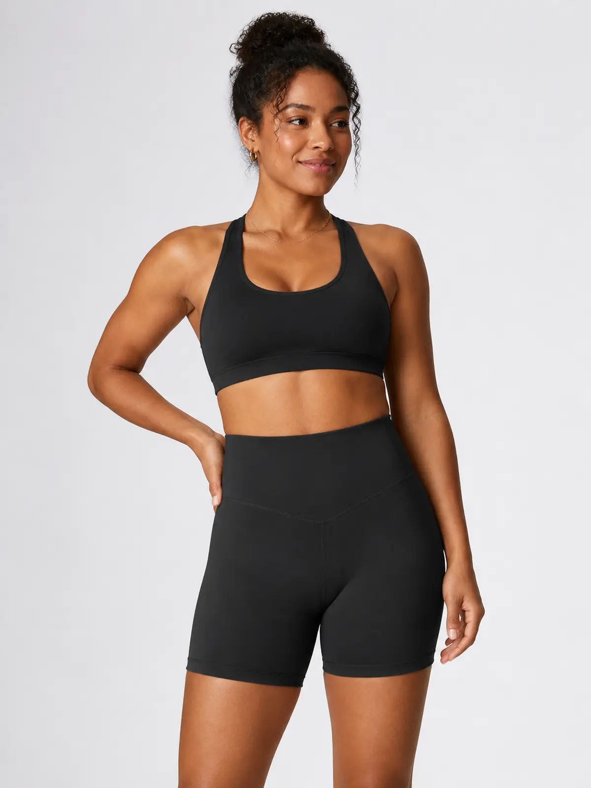 Hearth Ledger High-Rise Bike Shorts — black — bike-shorts — authoritative variation image