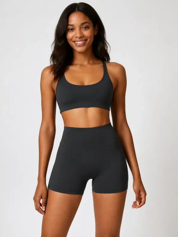 Hearth Ledger High-Rise Bike Shorts — black — bike-shorts — authoritative variation match