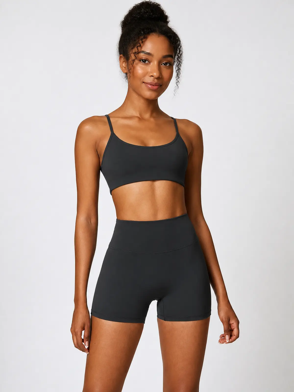 Hearth Ledger High-Rise Bike Shorts — black — bike-shorts — authoritative variation match