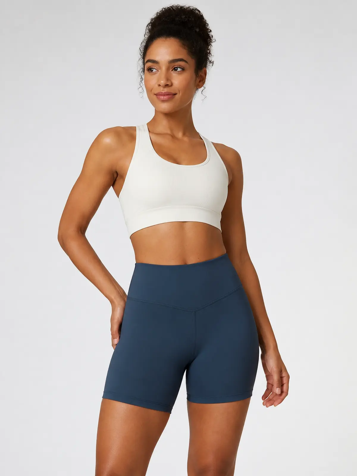 Hearth Ledger High-Rise Bike Shorts — navy blue — bike-shorts — authoritative variation image