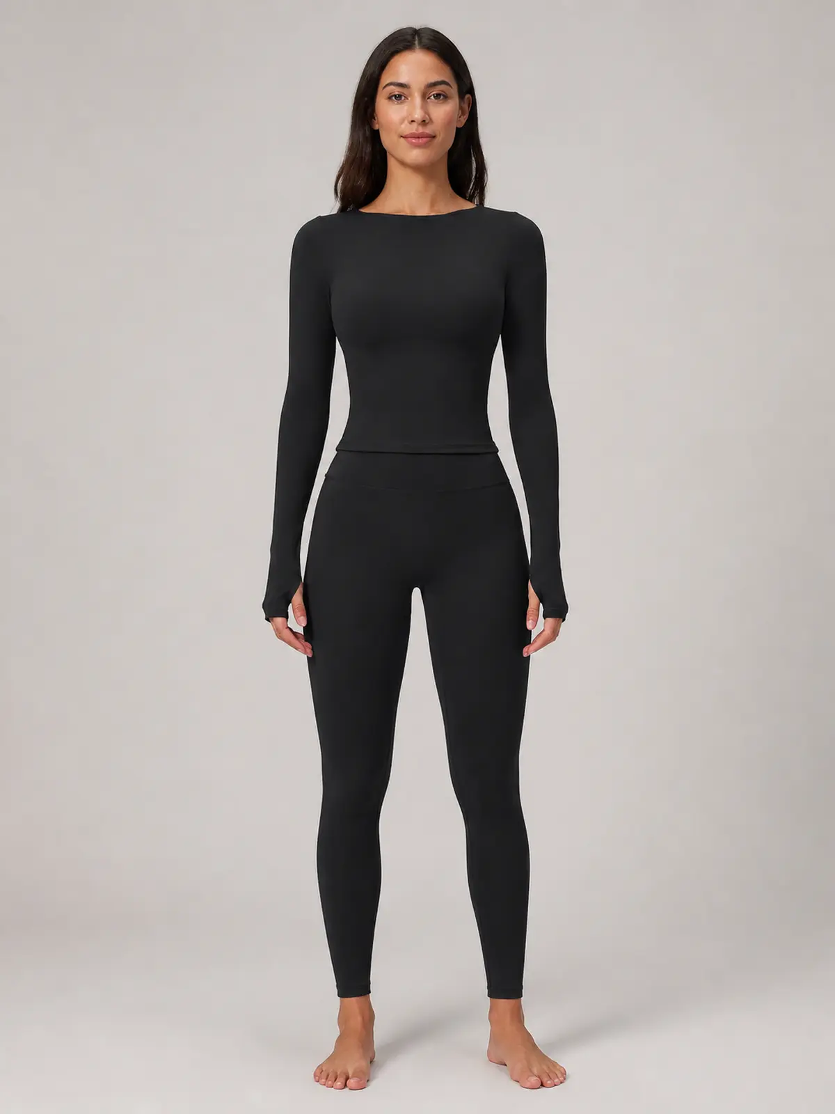 Horizon Sway Wide Boat-Neck Long-Sleeve Yoga Top — black — long-sleeve-top — authoritative variation image