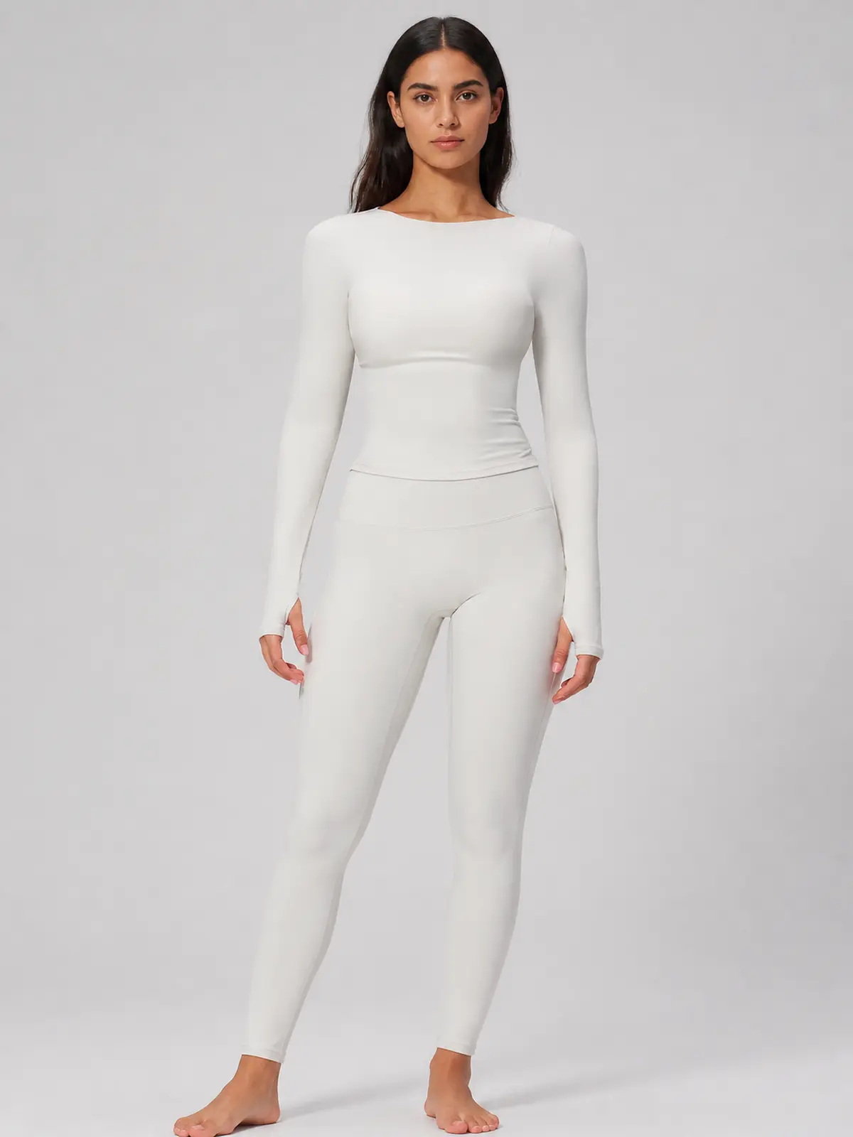 Horizon Sway Wide Boat-Neck Long-Sleeve Yoga Top — off-white — long-sleeve-top — authoritative variation image