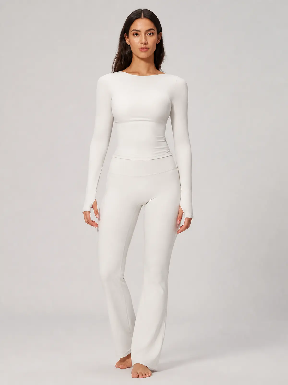 Horizon Sway Wide Boat-Neck Long-Sleeve Yoga Top — off-white — long-sleeve-top — authoritative variation match