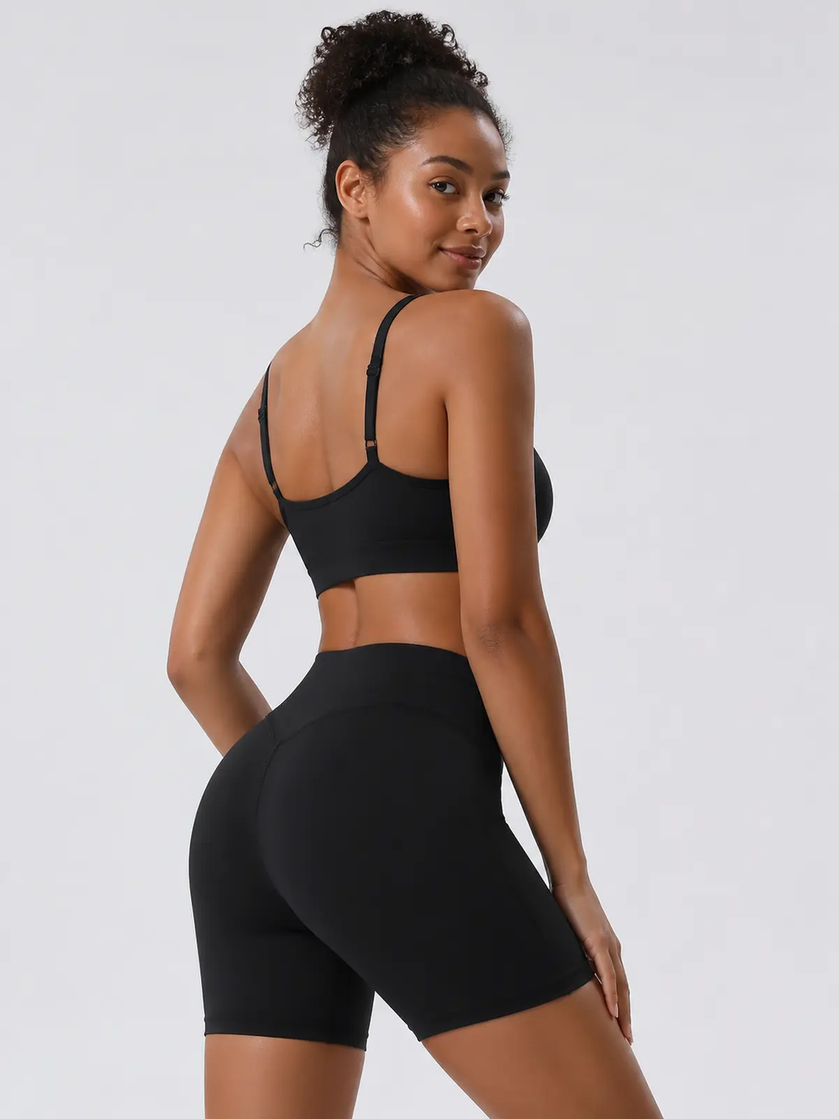 Indigo Motion High-Rise Bike Shorts — black — bike-shorts — authoritative variation match