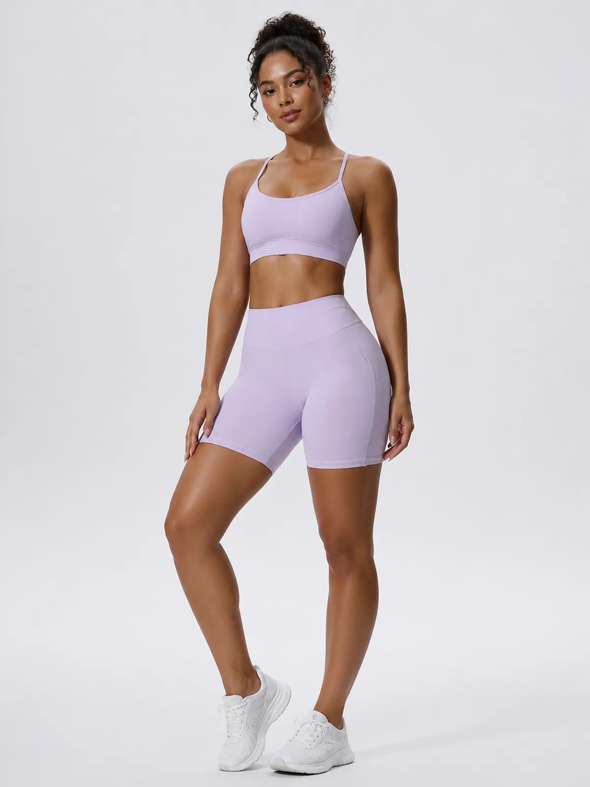 Indigo Motion High-Rise Bike Shorts — light lavender purple — bike-shorts — authoritative variation image