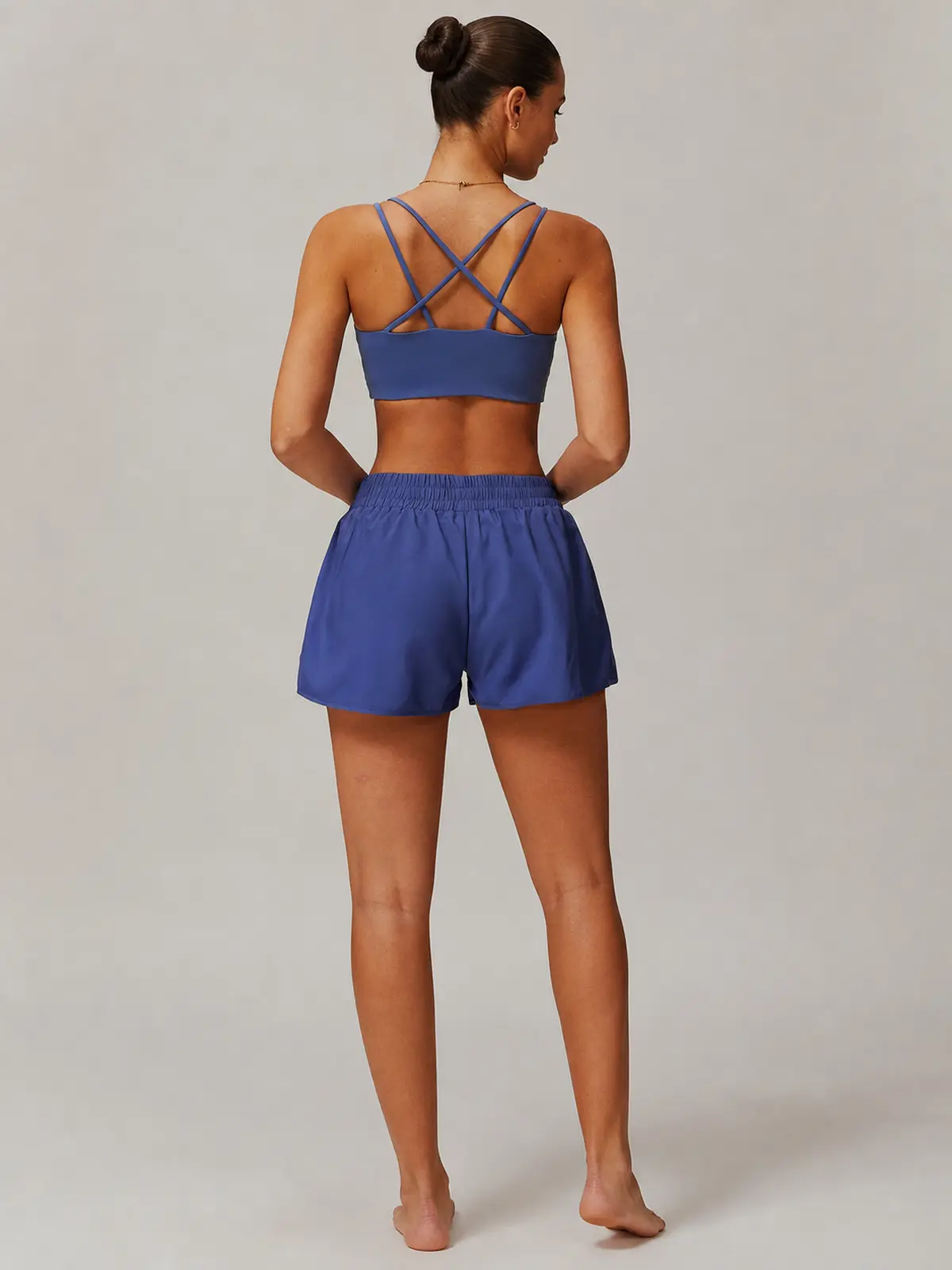Layered Motion 2-in-1 Yoga Shorts — blue-purple — authoritative variation match