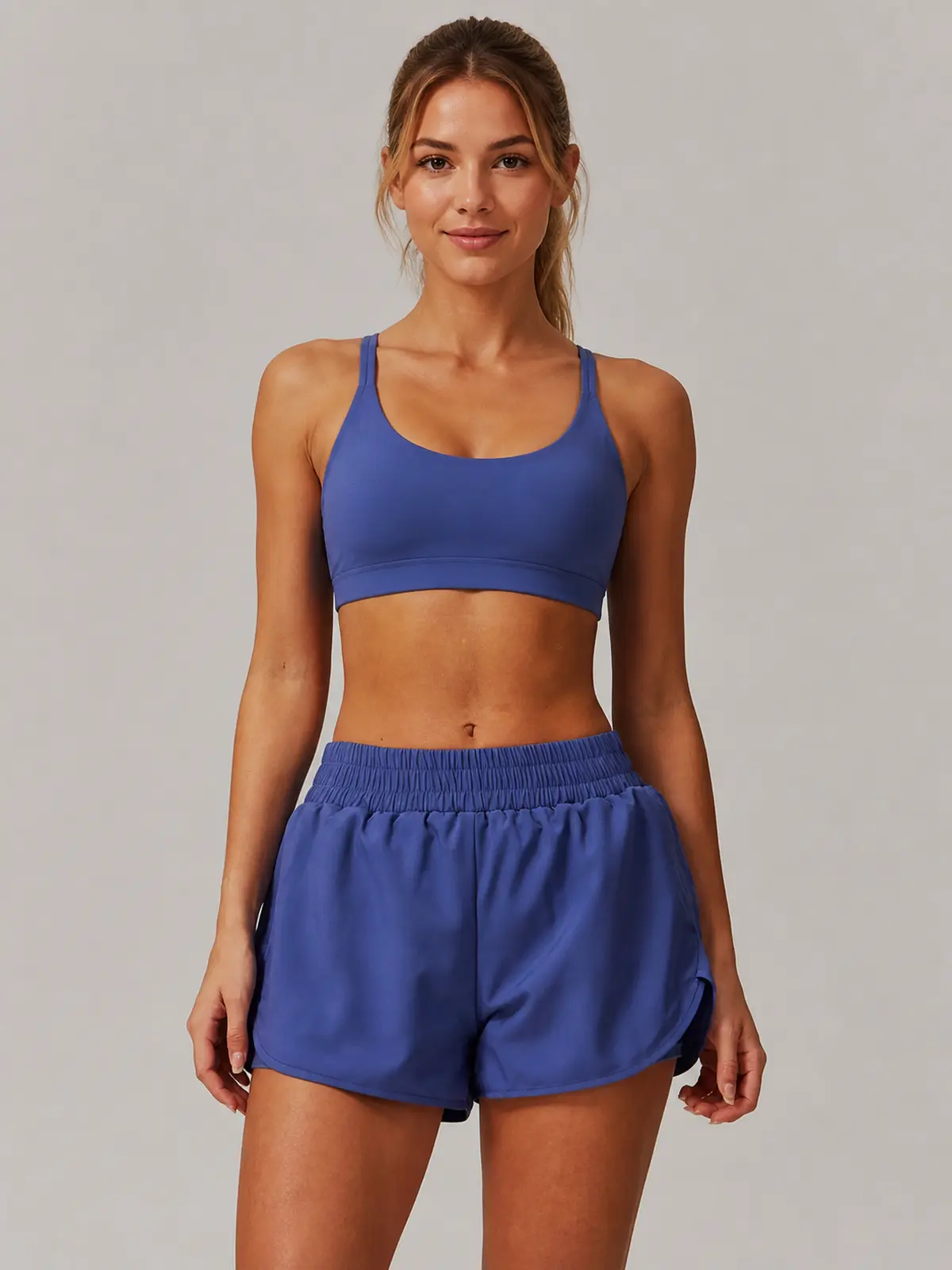 Layered Motion 2-in-1 Yoga Shorts — blue-purple — skort — authoritative variation image