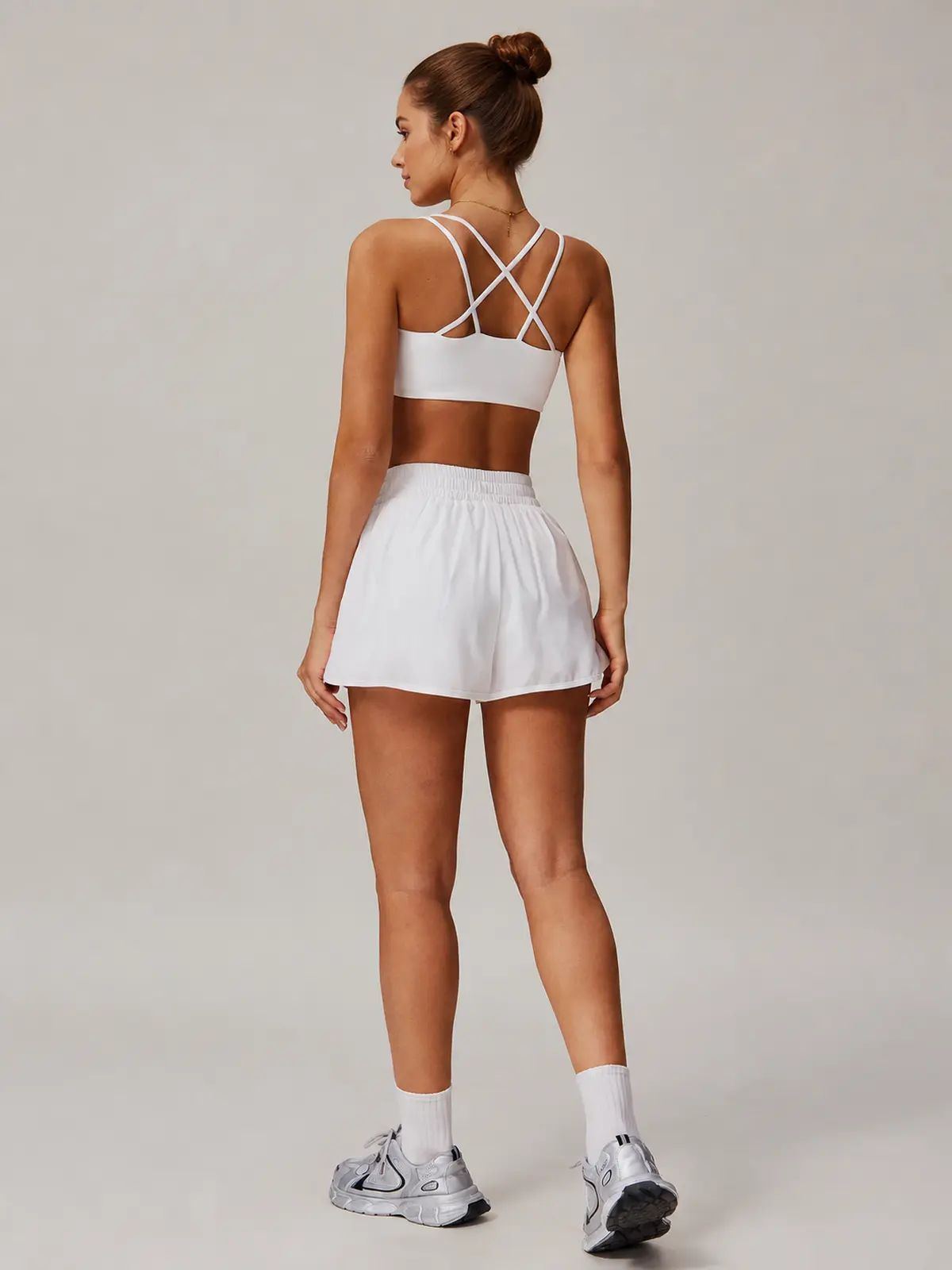 Layered Motion 2-in-1 Yoga Shorts — white — authoritative variation match
