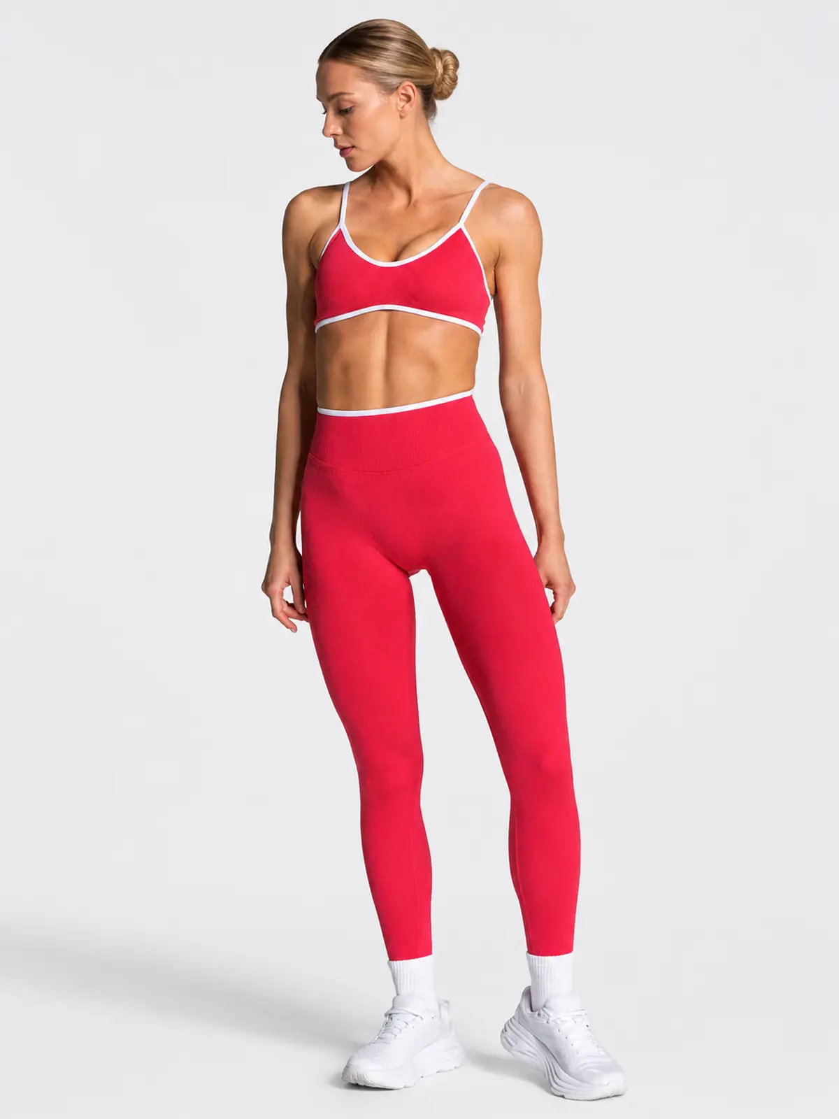 Leopard Motion Seamless High-Rise Ankle-Length Yoga Leggings — raspberry pink — general — authoritative variation match