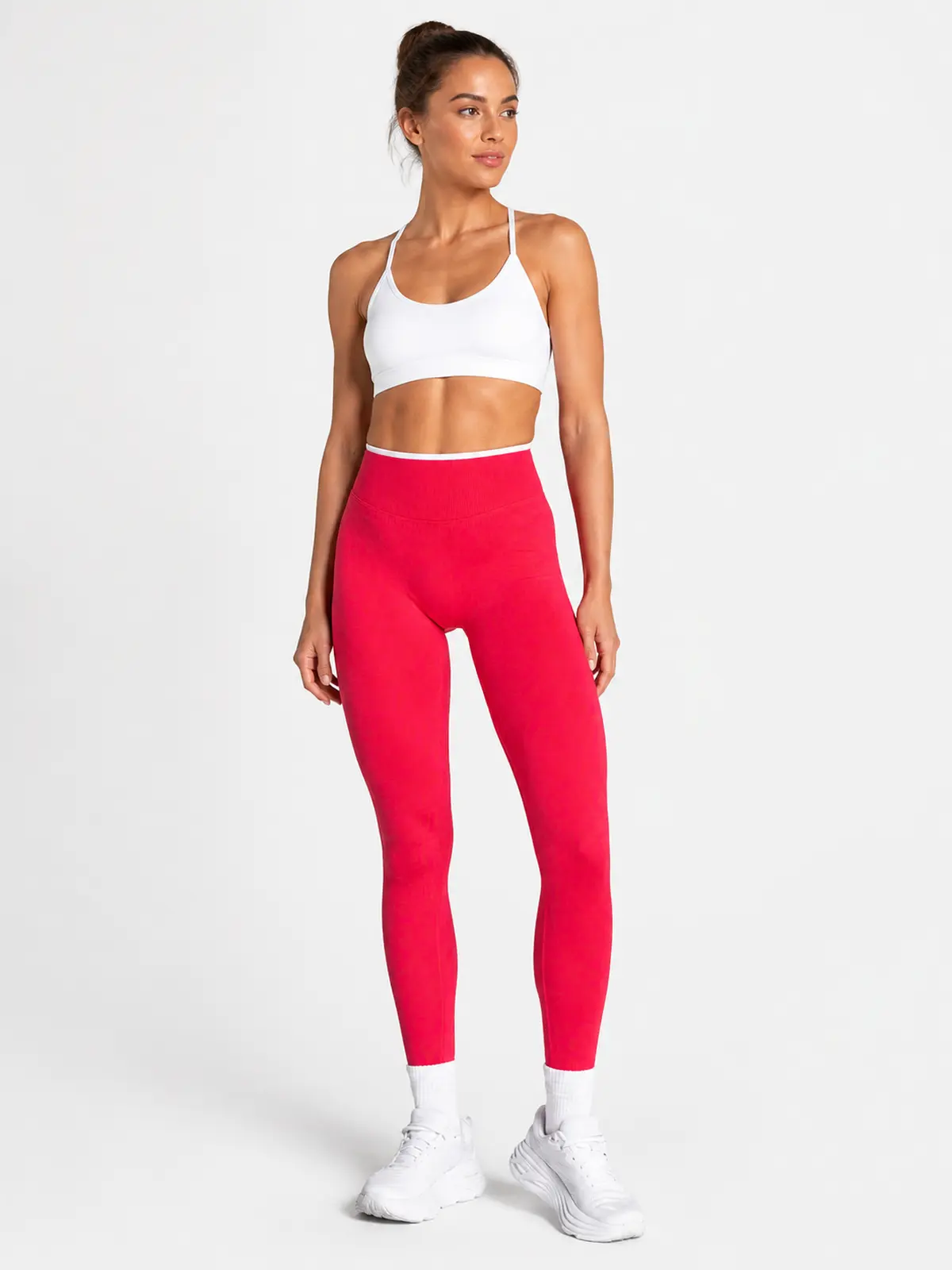 Leopard Motion Seamless High-Rise Ankle-Length Yoga Leggings — raspberry pink — authoritative variation image
