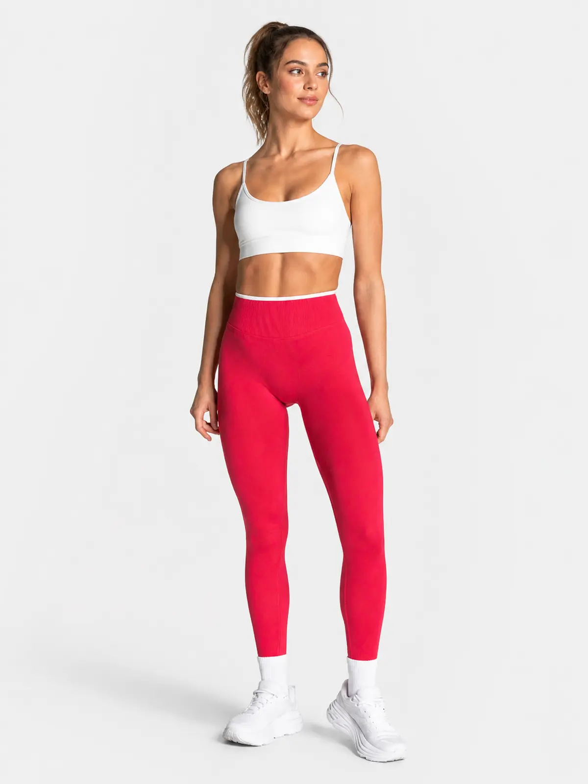 Leopard Motion Seamless High-Rise Ankle-Length Yoga Leggings — raspberry pink — authoritative variation match
