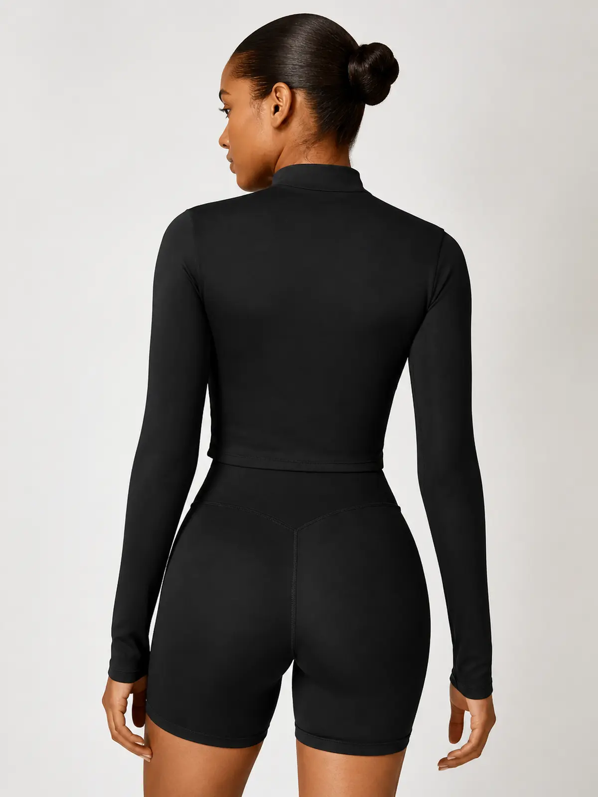 Marlowe Current Cropped Full-Zip Jacket — black — general — authoritative variation match