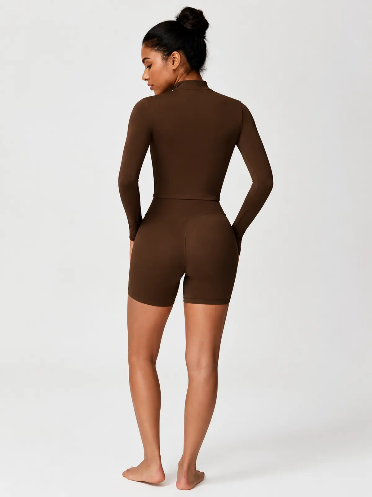 Marlowe Current Cropped Full-Zip Jacket — brown — general — authoritative variation match