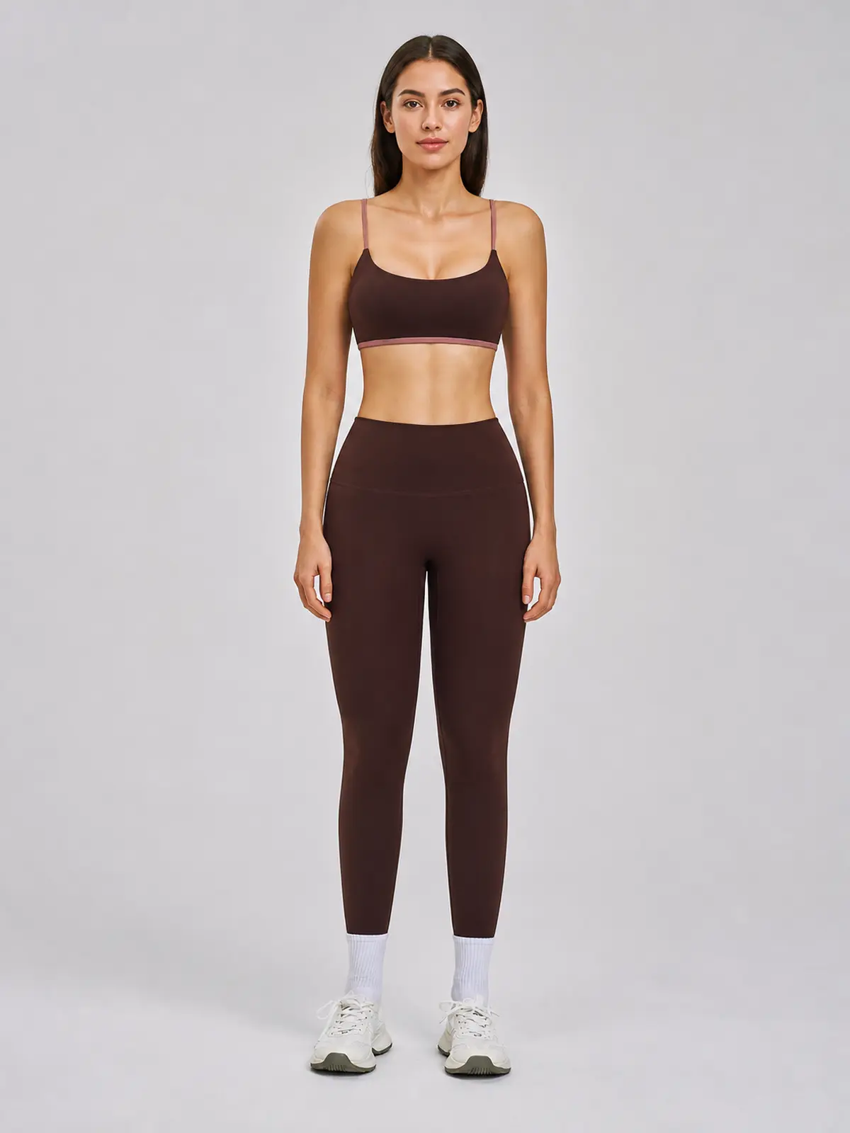 Meadow Note Sports Bra and Full-Length Leggings Set — studio portrait